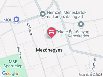 Hotel Nonius Mezőhegyes a térképen