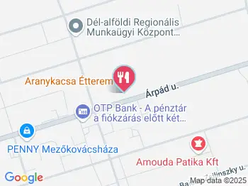 Aranykacsa Étterem Mezőkovácsháza a térképen