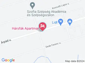 Hársfák Apartman Mezőkovácsháza a térképen