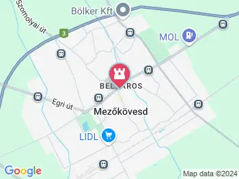 1956-os emlékmű Mezőkövesd a térképen