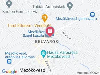 Artézi kút Mezőkövesd a térképen