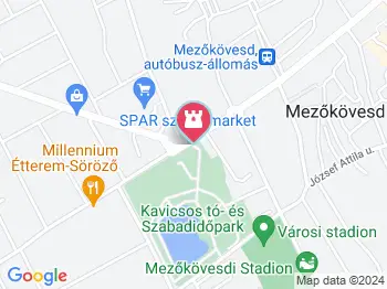 I. és II. világháború áldozatainak emlékműve Mezőkövesd a térképen