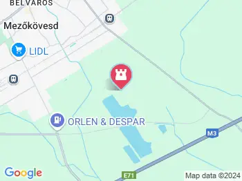 Kavicsos-tó Szabadidőpark Mezőkövesd a térképen