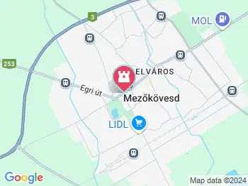 Matyó menyecske Mezőkövesd a térképen