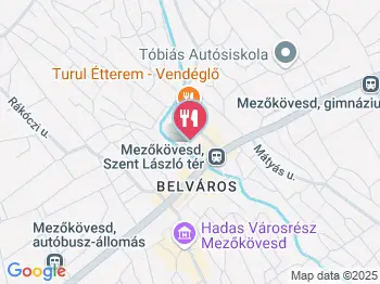 Torony Fagyizó Mezőkövesd a térképen