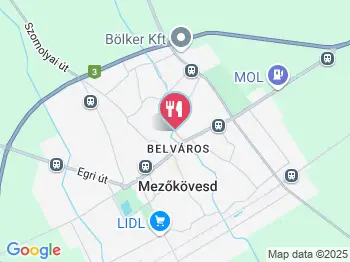 Turul Vendéglő Mezőkövesd a térképen