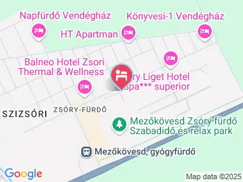 Zsóry Hotel Zen & Spa Mezőkövesd a térképen