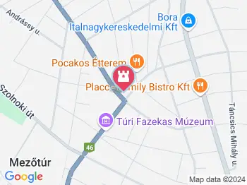 Flóra-kút Mezőtúr a térképen