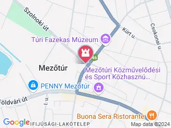 Mártíremlékmű Mezőtúr a térképen