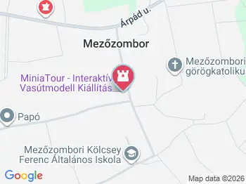 MiniaTour - Interaktív Vasútmodell Kiállítás Mezőzombor a térképen