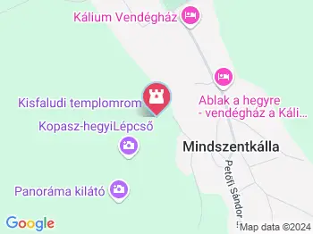Kisfaludi templomrom Mindszentkálla a térképen