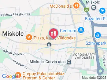 Avasi Cukrászda - Belváros Miskolc a térképen