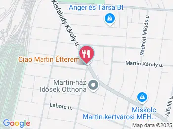 Ciao Martin Étterem Miskolc a térképen