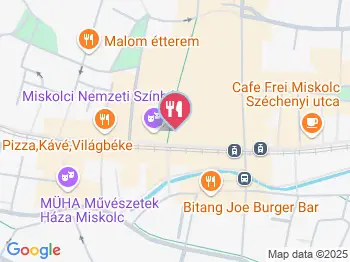 Déryné presszó Miskolc a térképen