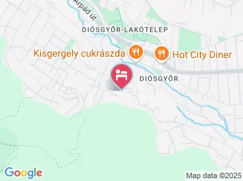 Diósgyőri Várkert Panzió Miskolc a térképen