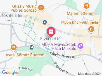 Erzsébet tér Miskolc a térképen