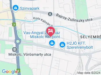 Éva Apartman Miskolc a térképen