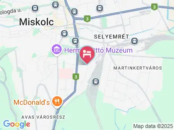 Fekete Bárány Panzió Miskolc a térképen