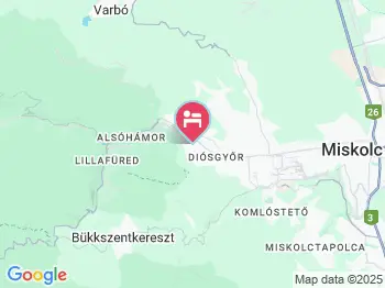 Fenyő Vendégház Miskolc a térképen