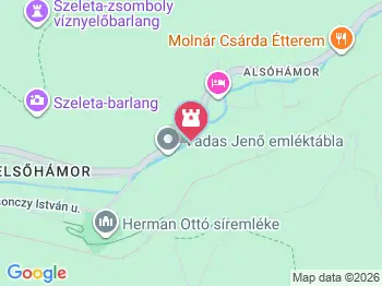 Herman Ottó-barlang Miskolc a térképen