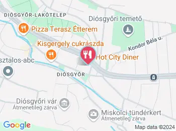 Hot City Diner Miskolc a térképen