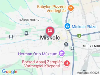 Majális Vendégház Miskolc a térképen
