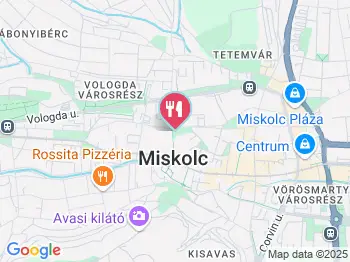 Megyeháza Étterem Miskolc a térképen