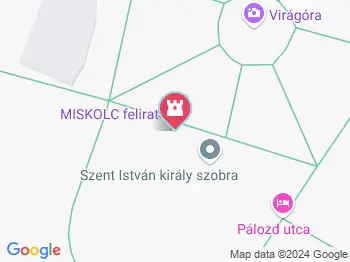 Miskolc felirat Miskolc a térképen