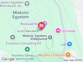Miskolci Egyetem Bolyai Kollégiuma Miskolc a térképen
