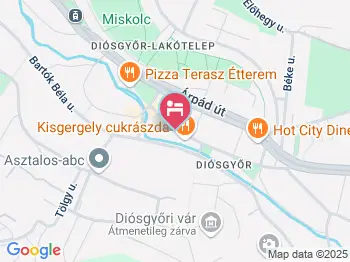 Napraforgó Magánszállás Miskolc a térképen