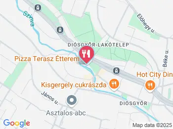 Pizza Terasz Étterem Miskolc a térképen