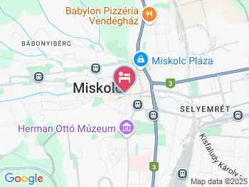Promenade Panzió Miskolc Miskolc a térképen