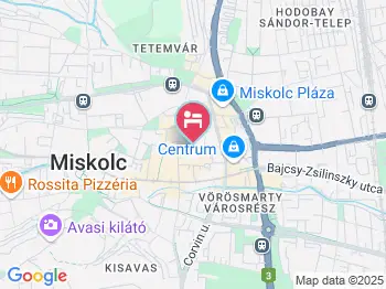Régiposta Apartman Miskolc a térképen