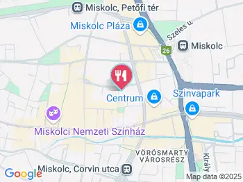 Sever Török Étterem Miskolc a térképen