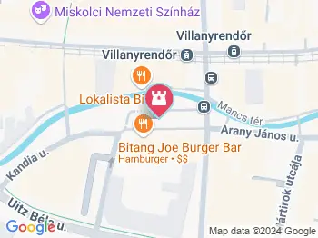 Szerelmesek hídja Miskolc a térképen