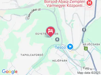 Uni Hotel Miskolc a térképen