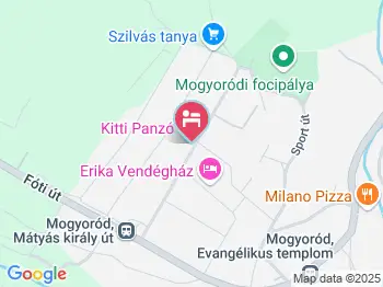 Kitti Panzió Mogyoród a térképen