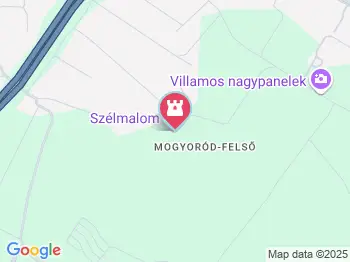 Szélmalom Mogyoród a térképen