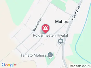 Tolnay Klári Emlékház Mohora a térképen