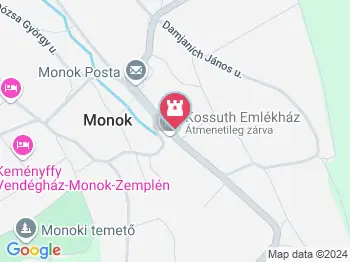 Kossuth Emlékház Monok a térképen
