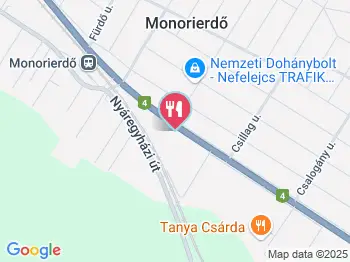 Autóscsárda Monorierdő a térképen