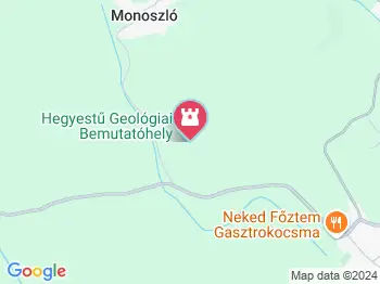 Hegyestű tanúhegy Monoszló a térképen