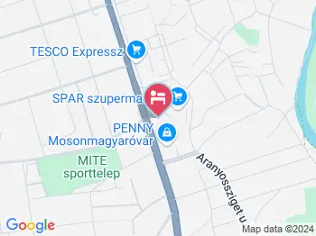 Corvina Hotel Mosonmagyaróvár a térképen