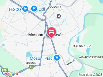 Hotel Minerva Mosonmagyaróvár a térképen