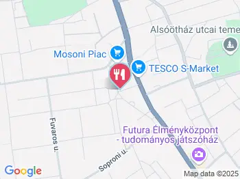 Malom Cafe Mosonmagyaróvár a térképen