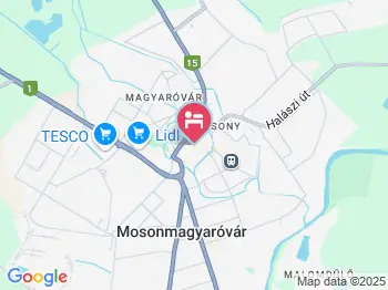 Riviéra Rooms Vendégszobák Mosonmagyaróvár a térképen