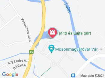 Vár-tó és Lajta-part Mosonmagyaróvár a térképen