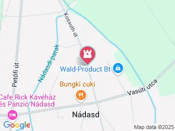 Szent Kereszt felmagasztalása templom Nádasd a térképen