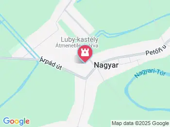 Luby-kastély Nagyar a térképen