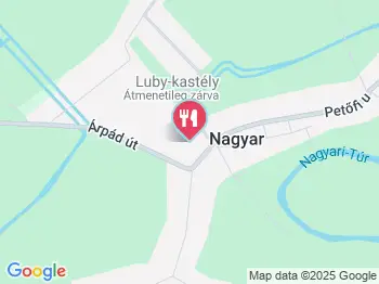 Luby-kastély Étterme Nagyar a térképen